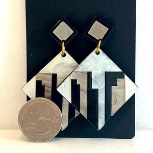 Modern geometric resin earrings